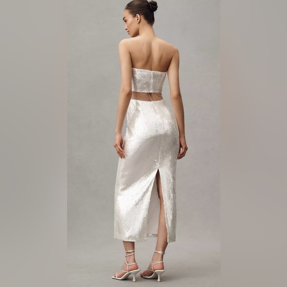 Anthropologie Mare Mare Sheer Cape Sequin Maxi Dress - Picture 4 of 16